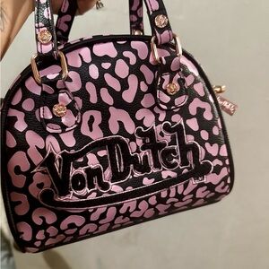 Von Dutch Leopard Print Mini Bag